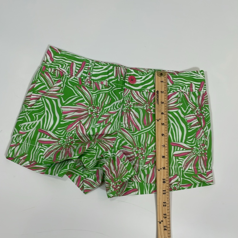 Lilly Pulitzer Daisy Darling Shorts Size 0 Pink And Green Print EUC - Picture 7 of 11